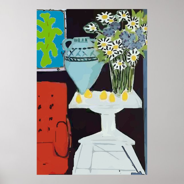 Póster Cadeira Vermelha, Estilo Matisse (Frente)