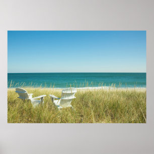 Poster Cadeiras de Adirondack nas dunas