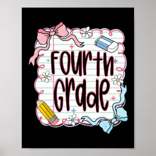 Poster Caderno Rosa para Meninas da Quarta Série Volta às