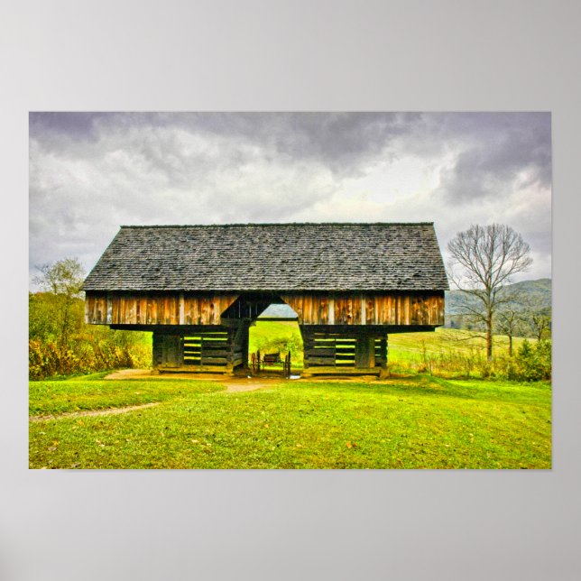 Poster Cades Cove Cantilever Barn na Tipton Place (Frente)