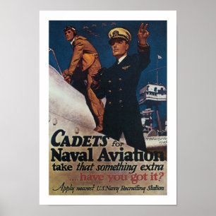 Póster Cadete para a aviação naval