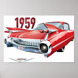 Poster cadillac 1959 Vintage