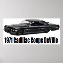 Poster cadillac Coupe DeVille Lowrider 1971