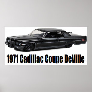 Poster cadillac Coupe DeVille Lowrider 1971