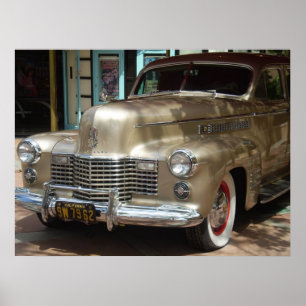 PÓSTER CADILLAC DO OURO DO VINTAGE