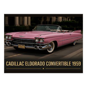 Póster Cadillac Eldorado Conversível 1959