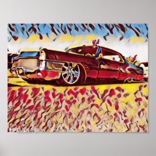 Poster Cadillac Inferior - Arte Cardíaca Rider Baixa