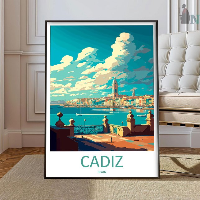 Poster Cadiz Travel Print Wall Art Cadiz Wall Hanging Hom (Criador carregado)