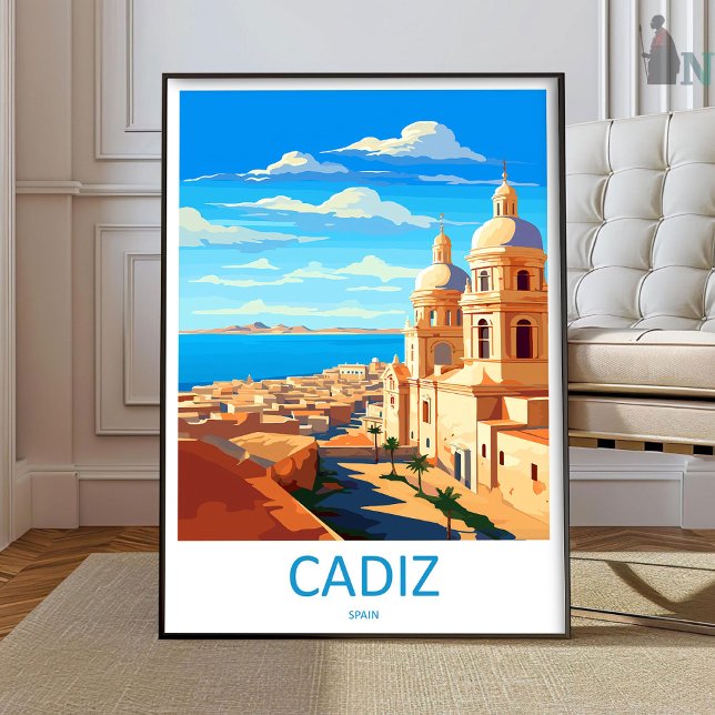 Poster Cadiz Travel Print Wall Art Cadiz Wall Hanging Hom (Criador carregado)