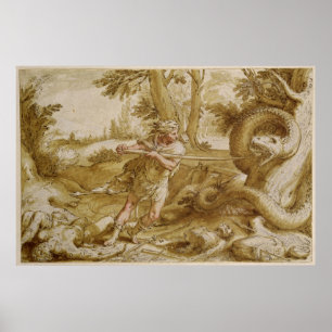 Poster Cadmus prestes a atacar um Dragão