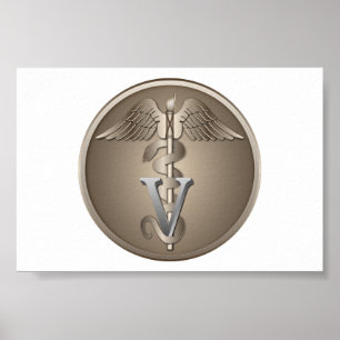 Poster Caduceus veterinário