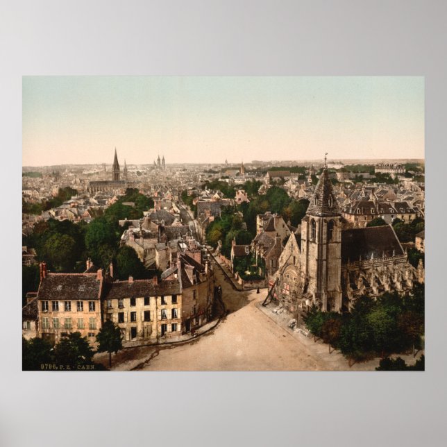 Póster Caen, Basse-Normandie, França (Frente)