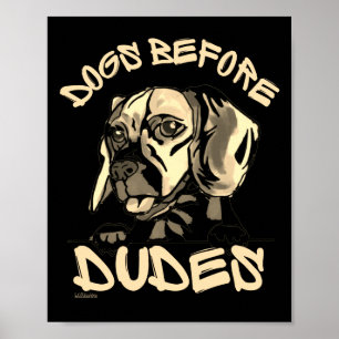 Poster CÃES ANTES DE RAPAZES, presente de beagle engraç