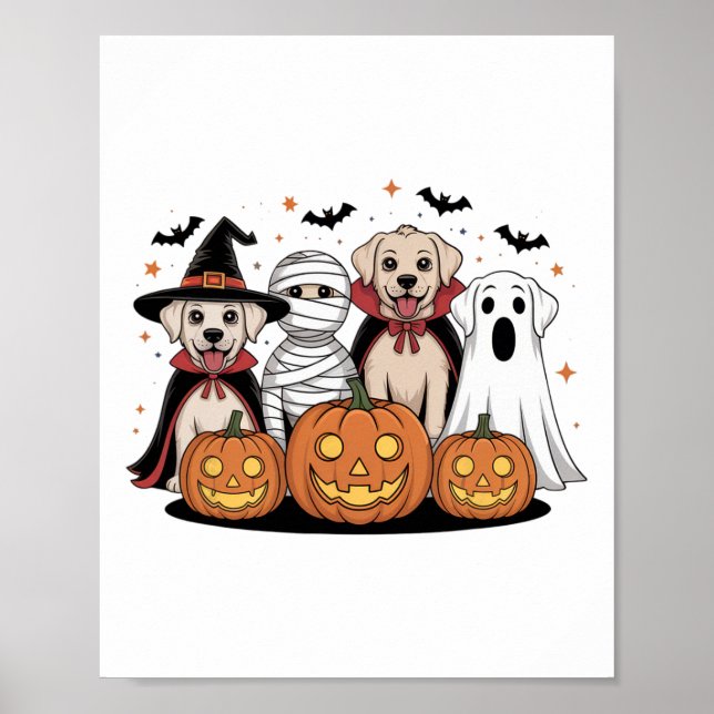 Poster Cães De Halloween Para Pet-Lovers - Cute Canine Co (Frente)