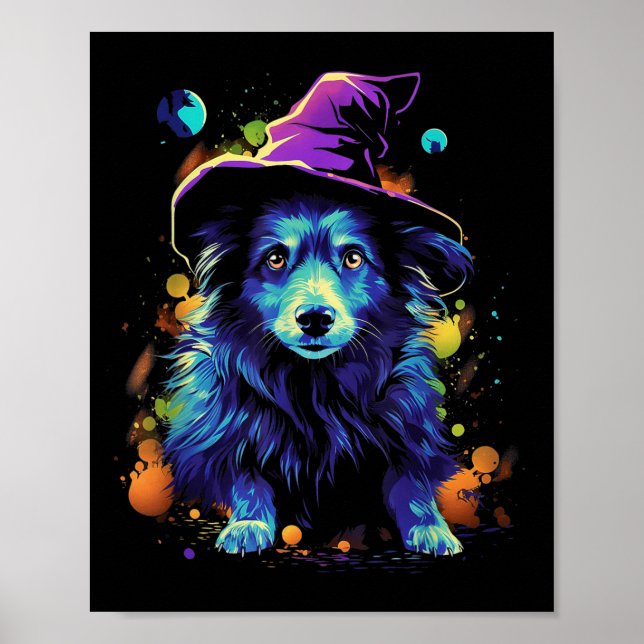 Poster Cães de Halloween Westi Caminhada de Cães de Hallo (Frente)