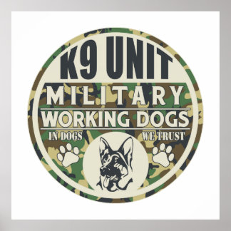 Poster Cães de Trabalho da Unidade Militar K9