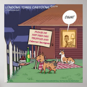 Póster Cães Gourmet Cartaz Divertido