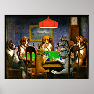 Poster Cães Jogando Poker