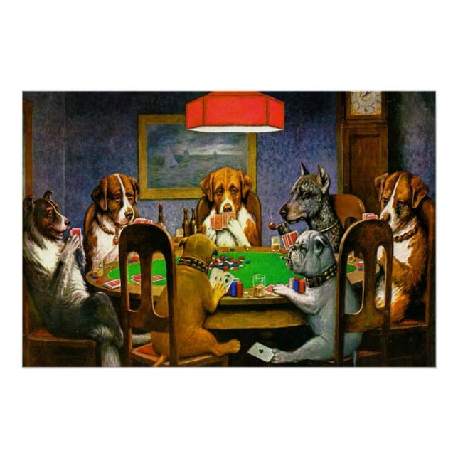 Póster Cães Jogando Poker (Frente)