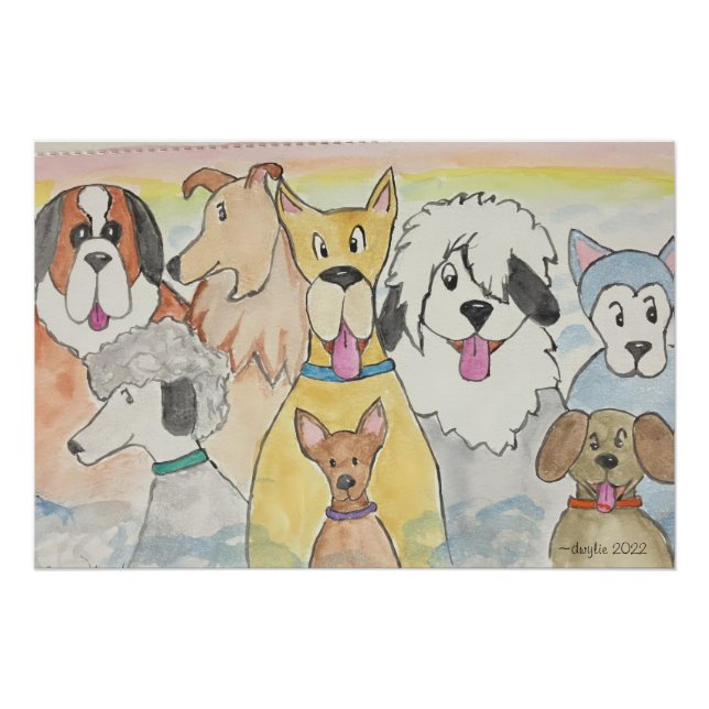 Póster Cães no Céu (Frente)