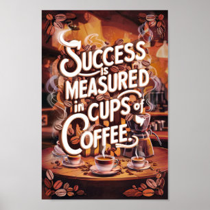 Poster Café abre citações motivacionais de sucesso