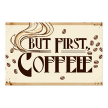 Café Amante Cartaz redemoinhos de vapor