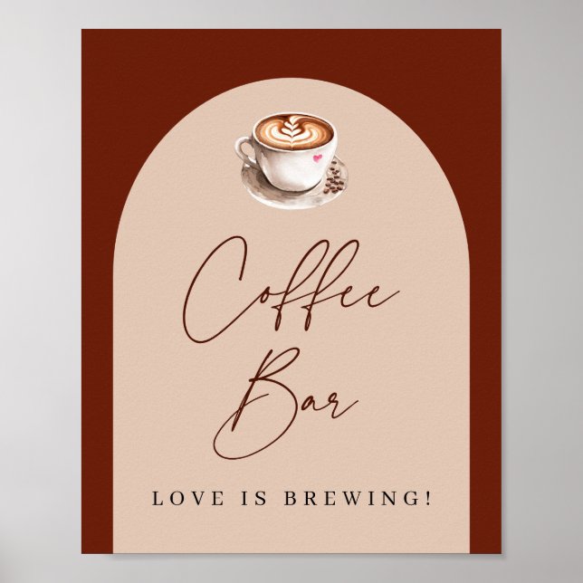 Poster Café Amor está Fermentando Chá de Noiva (Frente)