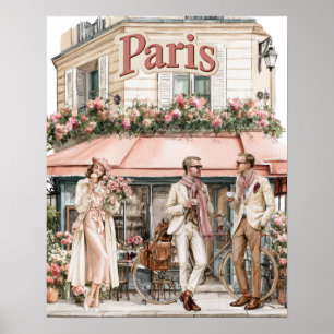 Poster Café ao Ar Livre em Paris