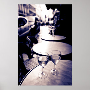 Póster Café ao ar livre, Paris, França