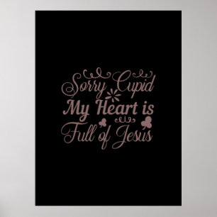 Poster Café Arte Meu Coração É Cheio De Jesus