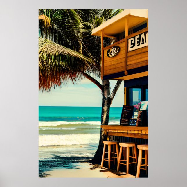 Poster Café Bar da Praia de Bali (Frente)