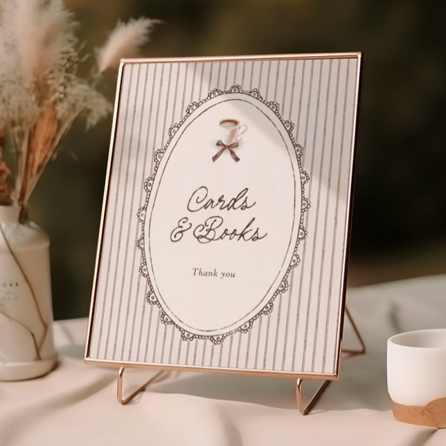 Poster Cafe Bebe Vintage Cards and Books (Criador carregado)