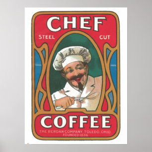 Poster Café - café - vintage art nouveau cozinha