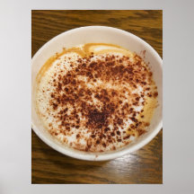 Café Cappuccino com Cinnamon Topping