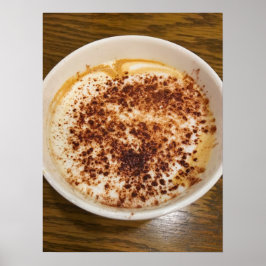 Poster Café Cappuccino com Cinnamon Topping