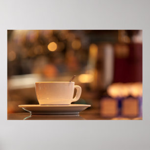 Póster Café cappuccino, Veneza, Itália