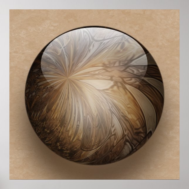 Poster Café Castanho Brilhante Marble (Frente)