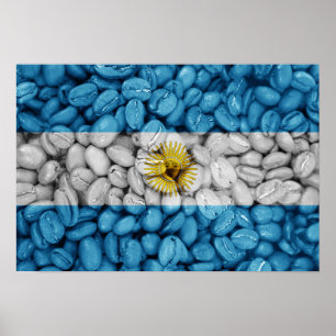Poster Café com pavilhão da Argentina