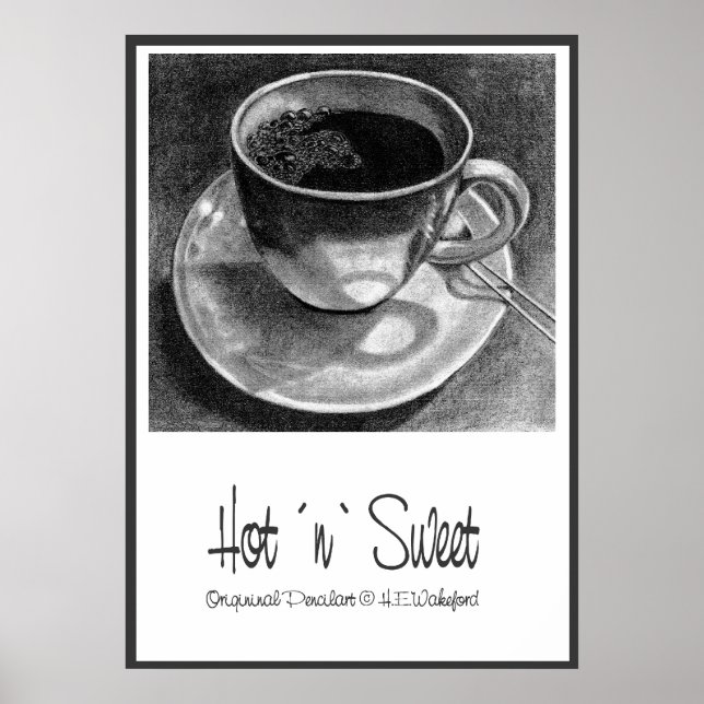 Póster Café com quente doce (Frente)