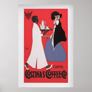 Poster Café Costina por Franz Laskoff  Vintage