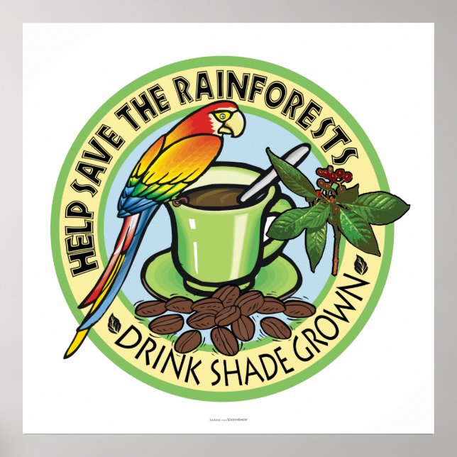 Poster Café Crescido Sombra (Frente)