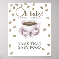 Café cria chá de fraldas comida bebê
