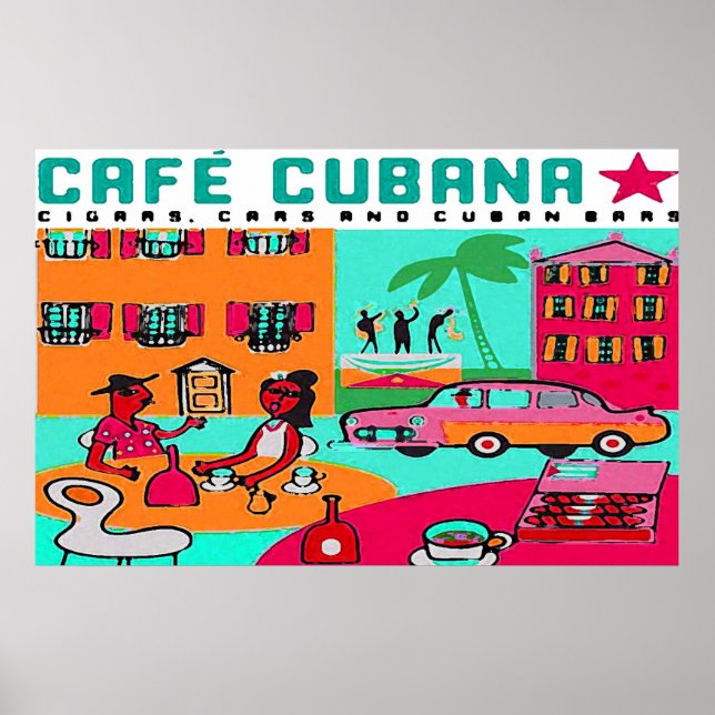 Póster café cubana (Frente)