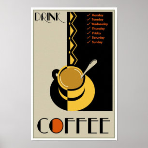 Póster Café da bebida