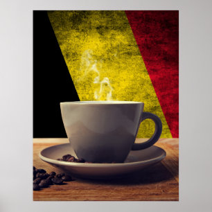 Poster Café da Bélgica