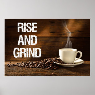 Póster Café da elevação e da moagem