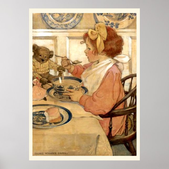 Poster Café da Manhã Com Urso de Pelúcia (Frente)