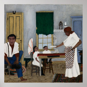 Poster Café da Manhã de Domingo -Horace Pippin