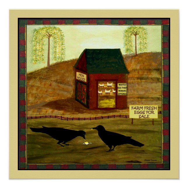 Póster Café da Manhã do Folk Art Bandit Primitivo (Frente)