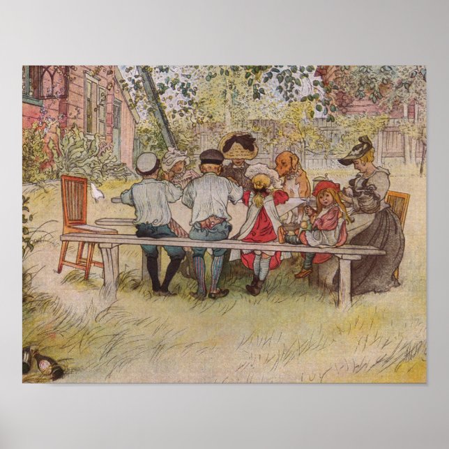 Póster Café da manhã sob o Big Birch (Frente)